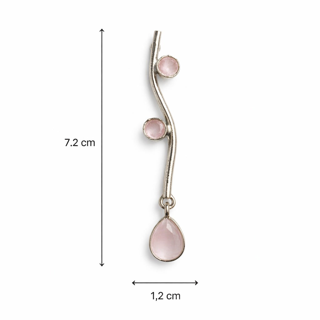 Teardrop Drop Statement Earrings – Contemporary Design — Pink — Photo 7