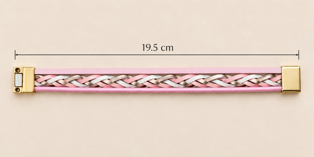Blush Harmony Reversible Bracelet – Pink & Metallic — Photo 5