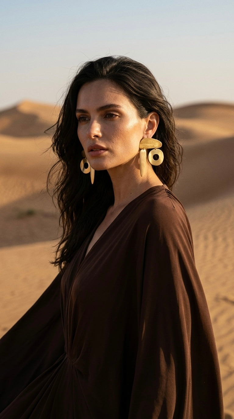 Geometric Halo Drop Earrings — Photo 12