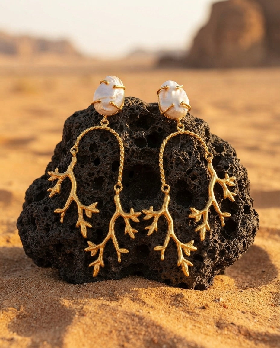 Pearl Branch Statement Earrings — Photo 6