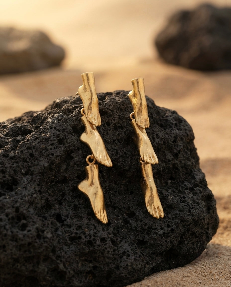 Sculptural Hands Drop Earrings — Photo 6