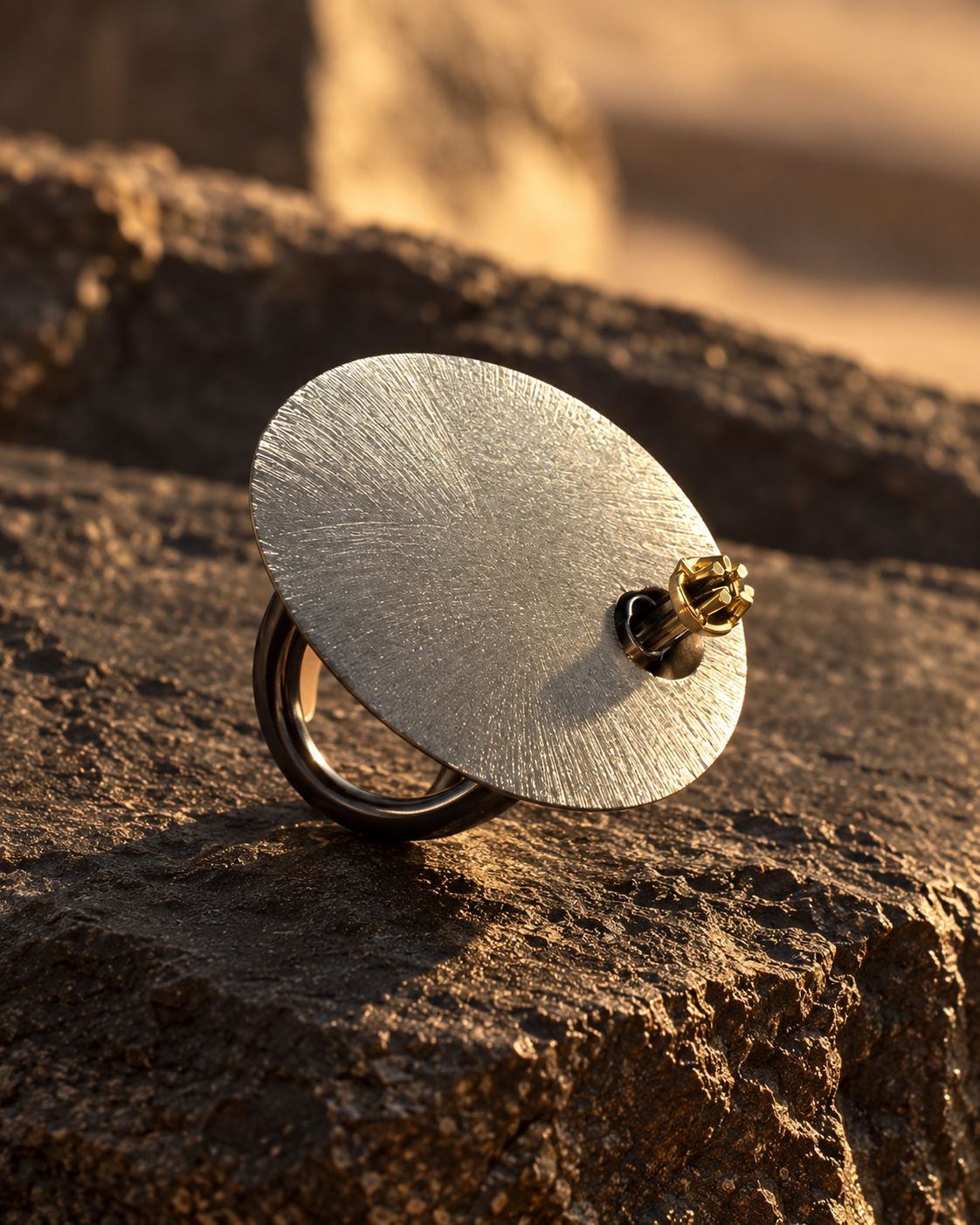 Radiant Disc Statement Ring — Photo 3
