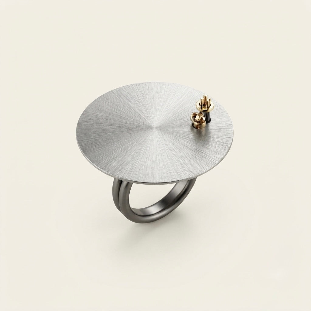 Radiant Disc Statement Ring — Photo 5