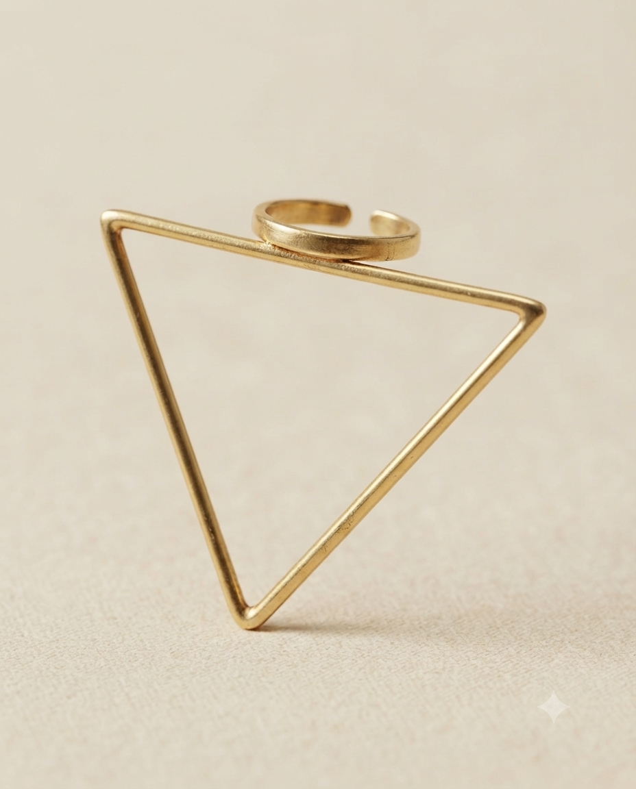 Minimal Triangle Open Ring — Photo 1