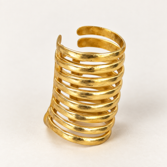 Layered Gold Sculptural Open Ring — Photo 1