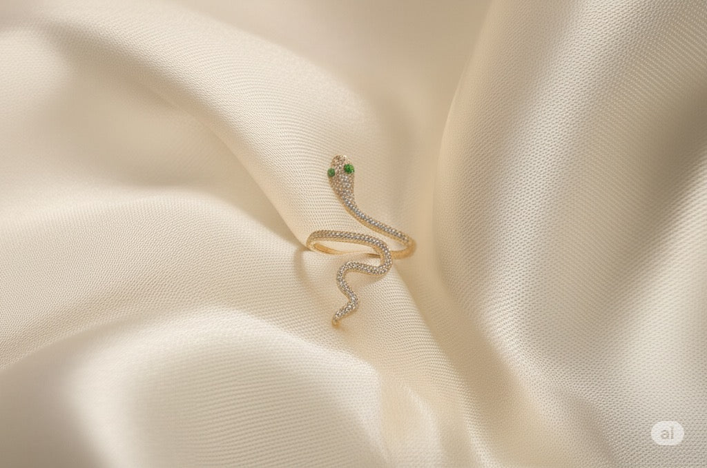 Gold snake ring