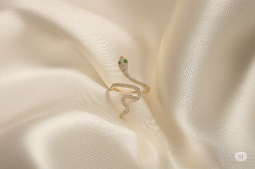 Gold snake ring
