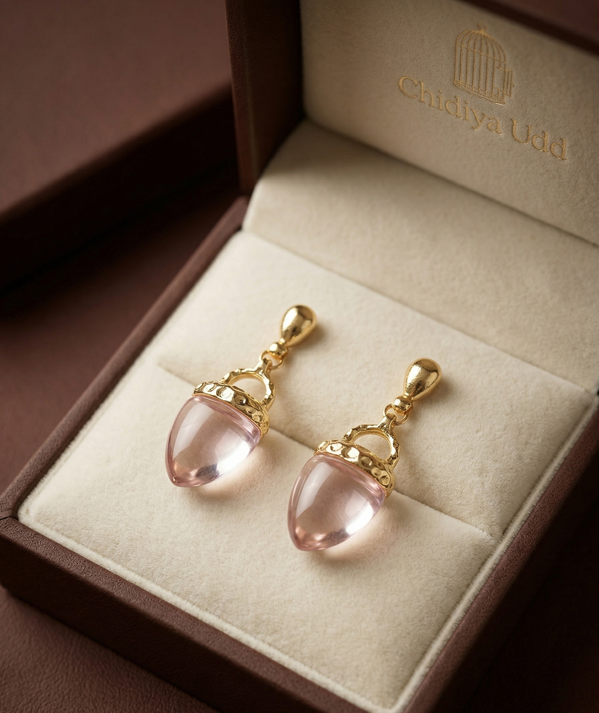 Acorn Drop Earrings — Pink — Photo 3