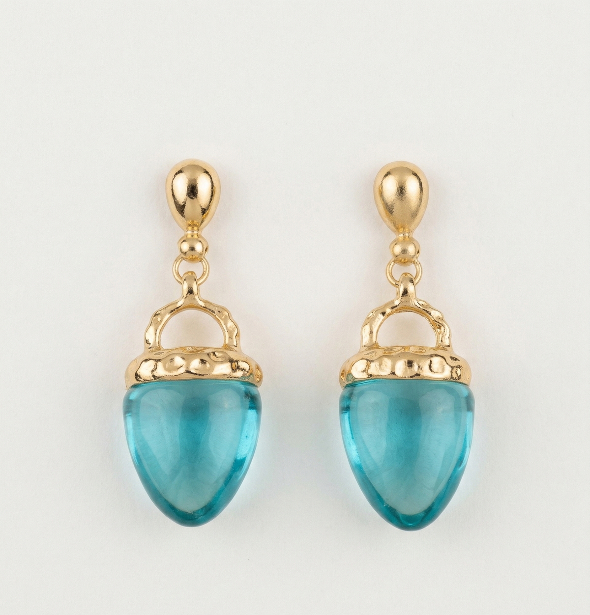 Acorn Drop Earrings — Blue — Photo 1