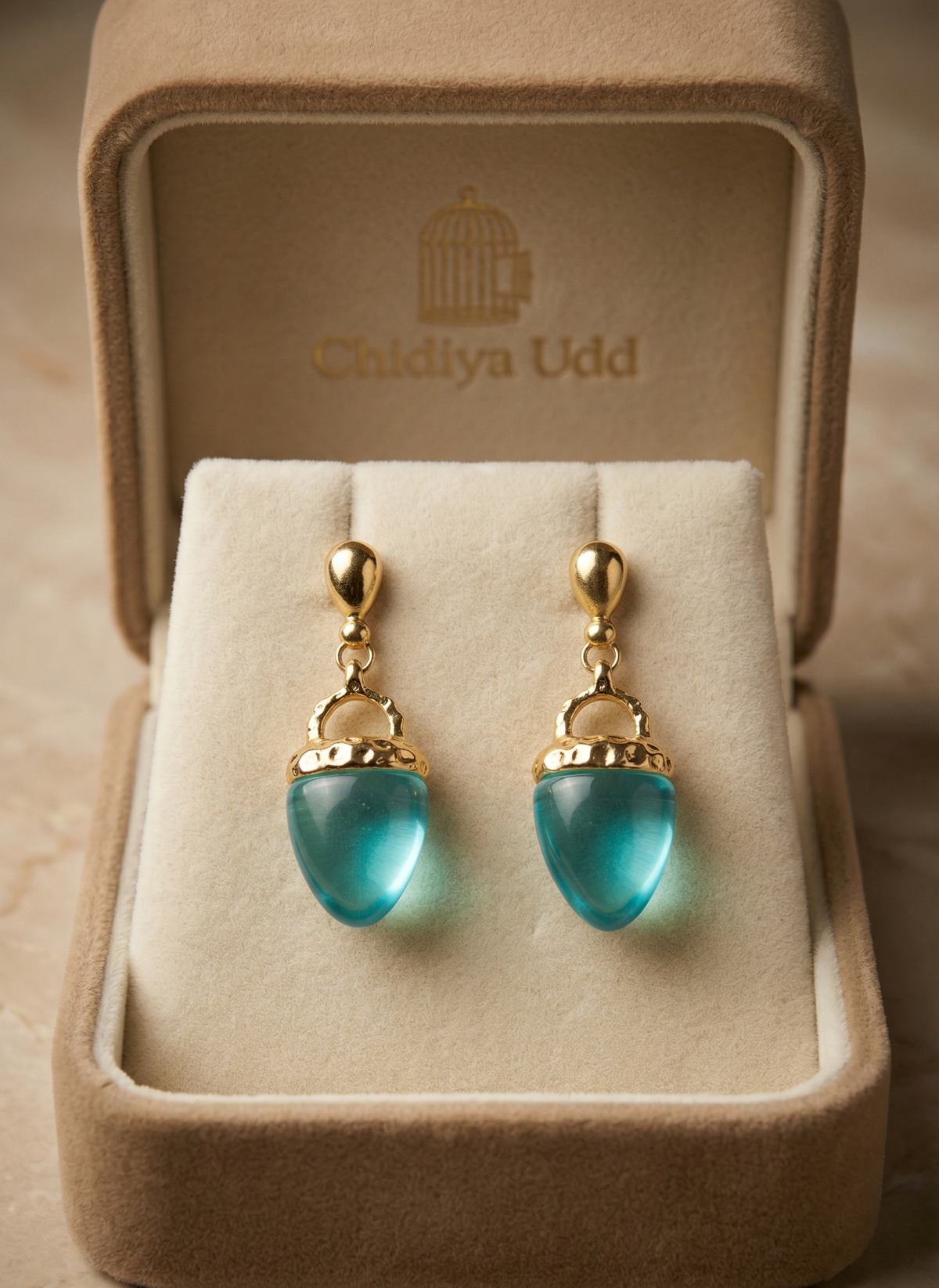 Acorn Drop Earrings — Blue — Photo 2