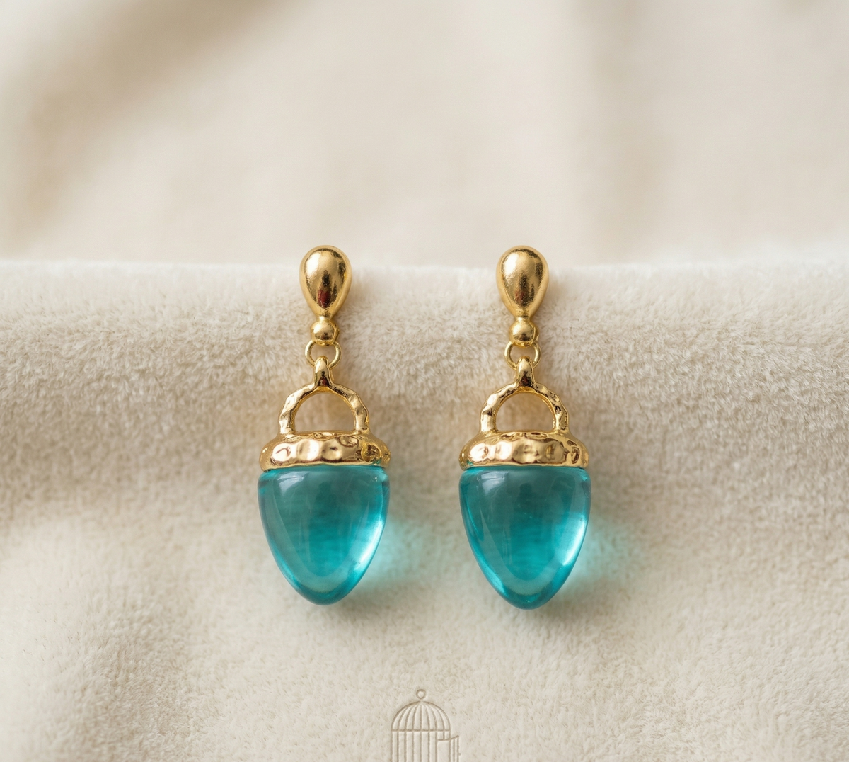 Acorn Drop Earrings — Blue — Photo 5